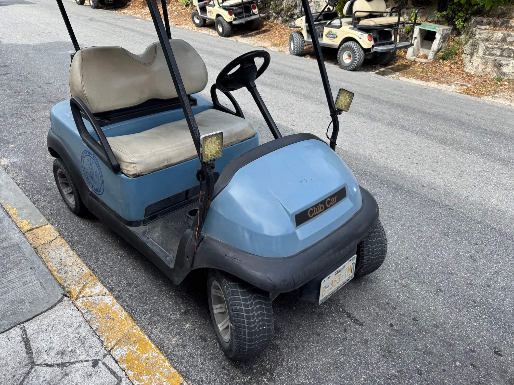 我们的高尔夫座驾。